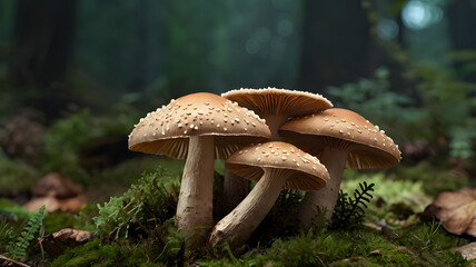 mushrooms in the forest