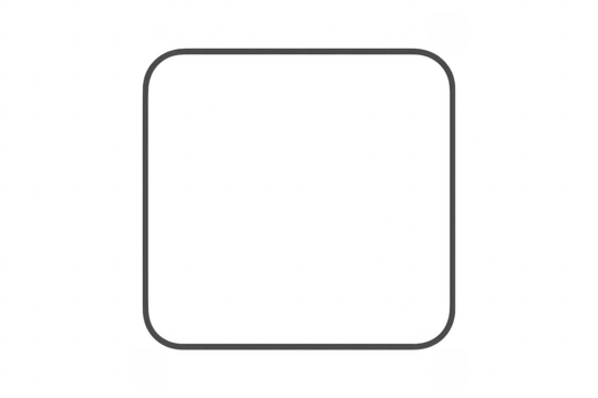 Rounded square frame border transparent background template