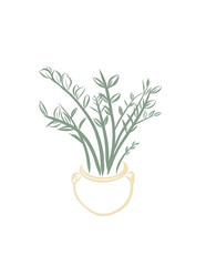 Obraz premium Potted Plant Outline