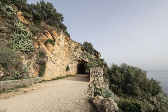 Entrance to the Zingaro National Park, Sicily, Italy