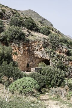 Entrance to the Zingaro National Park, Sicily, Italy
