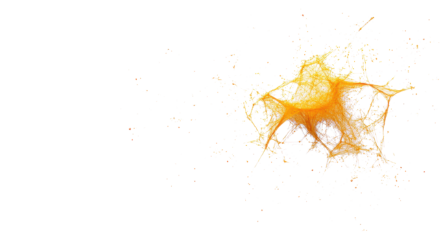  Yellow Web on Transparent Background