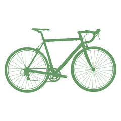 Green Bicycle Illustration