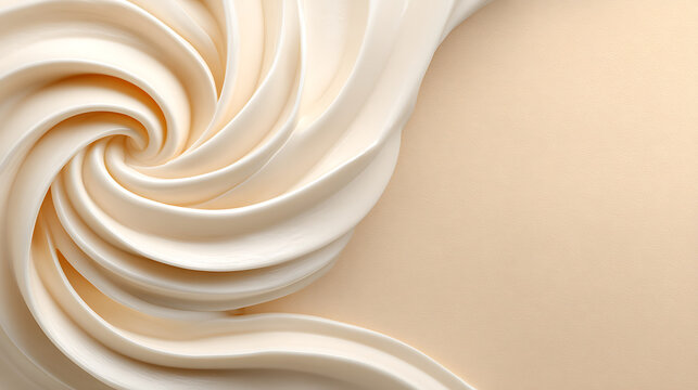White chocolate swirl cream background texture milk pudding creamy ice liquid mayonnaise. Vector creme pattern yogurt sauce abstract twirl vanilla mousse delicious illustration circle bowl  84495024 1