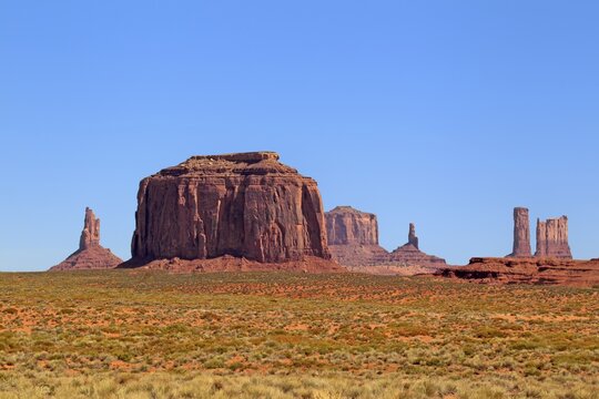 Monument Valley, Navajo Tribal Park, rock formations, desert, Utah, USA