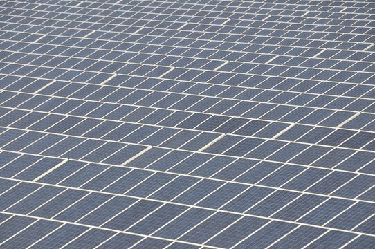 In Troisdorf-Oberlar, the currently largest ground-mounted photovoltaic system in North Rhine-Westphalia is installed on an area of 80, 000 square metres with an output of 3600 kWp, Troisdorf, North Rhine-Westphalia, Germany