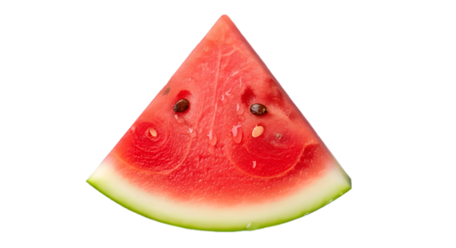 Watermelon slice fresh fruit summer food healthy eating delicious juicy red seeds refreshment isolated background on transparent background - Powered by Adobe