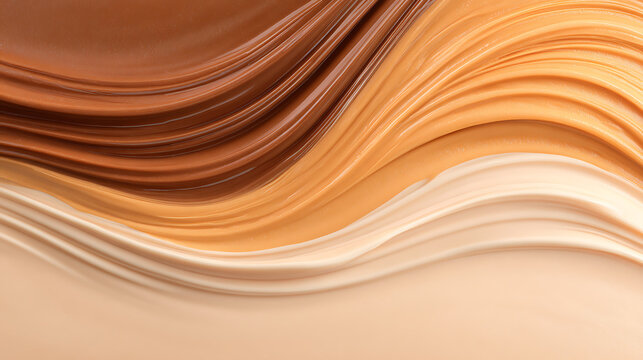 Caramel pattern with chocolate swirl background and peanut vector texture. Abstract milk butter splash with cream candy and salty liquid sauce. Toffee wavy syrup flow in funky light glaze d 42977483 1