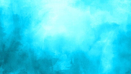 Soft Blue Abstract Watercolor Texture Background with Smooth Gradient of Aqua, Cyan. Turquoise texture. Calm Ocean Tones and Airy Sky Aesthetics and Clean, Refreshing, and Serene Visual Atmosphere