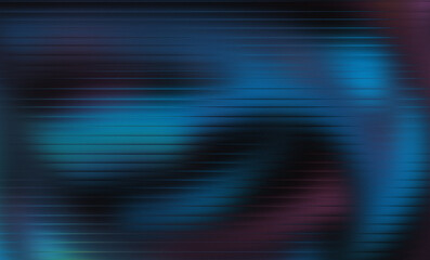 Abstract Gradient Background with Horizontal Lines, Dark Blue and Teal Digital Art Texture, Modern Glitch Effect