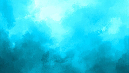 Soft Blue Abstract Watercolor Texture Background with Smooth Gradient of Aqua, Cyan. Turquoise texture. Calm Ocean Tones and Airy Sky Aesthetics and Clean, Refreshing, and Serene Visual Atmosphere