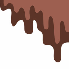 chocolate drip vector, choco melted, hot cocoa flow, sweet dessert vector, milk drop illustration, brown liquid wave, melting chocolate cartoon
