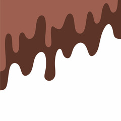 chocolate drip vector, choco melted, hot cocoa flow, sweet dessert vector, milk drop illustration, brown liquid wave, melting chocolate cartoon