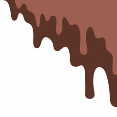 chocolate drip vector, choco melted, hot cocoa flow, sweet dessert vector, milk drop illustration, brown liquid wave, melting chocolate cartoon