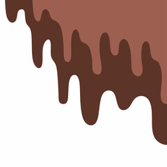 chocolate drip vector, choco melted, hot cocoa flow, sweet dessert vector, milk drop illustration, brown liquid wave, melting chocolate cartoon