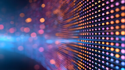 LCD LED screen with dot pattern and SMD macro for monitor background. Digital grid and texture for video illustration. Pixel mesh and display for electronics template design. 85540591 1