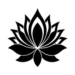 vector black and white flower