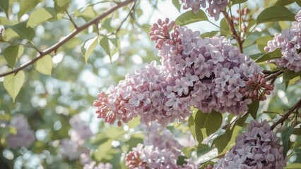 Beautiful lilac flowers in a nature background, flower, summer, nature, tree, spring, leaf, gift, white, floral