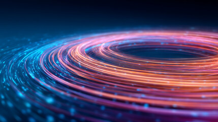 Whirlpool circular spiral tech with line pattern and background for circle radial abstract designs. Wavy overlay with speed neon music movement and 3D digital dynamic creative whirlwind. 32566776 1