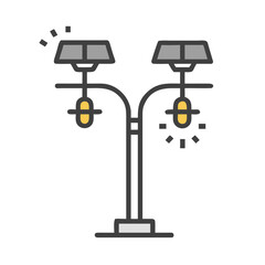 Stylized solar balance scale symbolizing equality and clean energy
