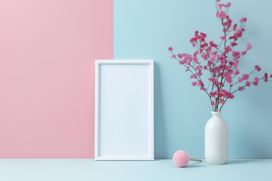 A white frame with a pink background. Cyber Monday, sale, purchase