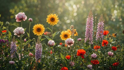 Fototapeta premium Beautiful flowers in the garden.