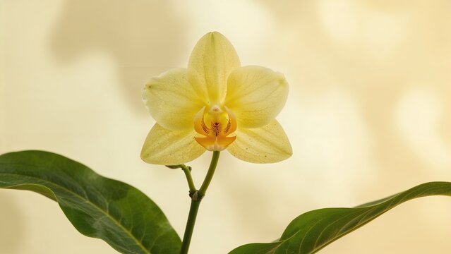 Bloom yellow Dendrobium Orchid - Dendrobium is a genus of mostly epiphytic and lithophytic orchids in the family Orchidaceae.