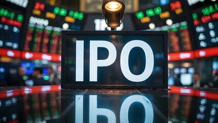 IPO sign concept about finance and business. - Powered by Adobe