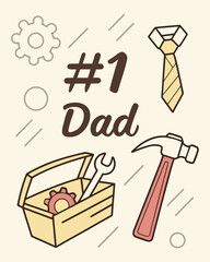 Number One Dad Father’s Day Design