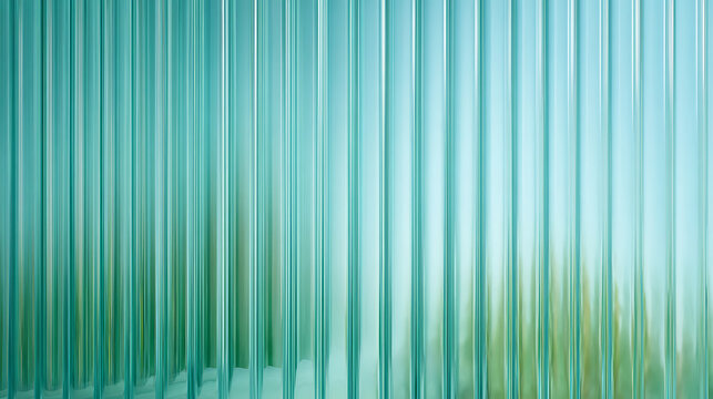 Green reeded glass texture with vertical lines. Translucent green glass surface for modern design and architecture. 53959195 1