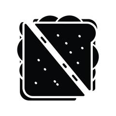 Minimalist sandwich icon vector food graphic simple meal lunch design element isolated isolated on white background