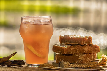 Traditional Colombian drink made from panela and lemon Colombian culture