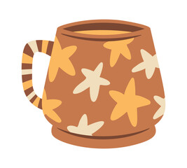 Ceramic tea mug star decoration