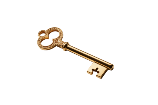 Unlock your potential with this elegant antique golden key, symbolizing opportunity, access, and success for your next project