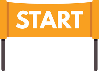 Plakat Starting line banner is announcing the beginning of a race