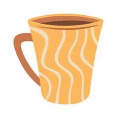 Tea mug wavy stripes design