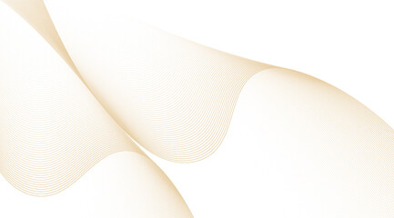 Elegant golden waves cascade across a clean white canvas, creating a serene, modern abstract design with rhythmic lines and a graceful, flowing composition that evokes a sense of calm