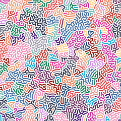 ABSTRACT COLORFUL LINES TURING PATTERN ROUGH DESIGN REACTION DIFFUSION BACKGROUND VECTOR GOOD FOR WALLPAPER, COVER,POSTER 