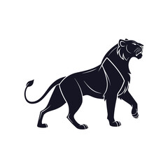 Obraz premium Majestic Lion Silhouette Illustration