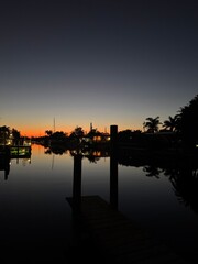 Fototapeta premium sunset over lake