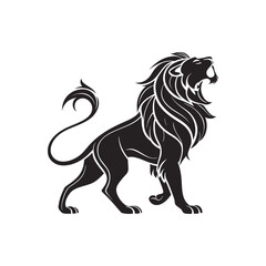 Majestic Lion Silhouette Logo