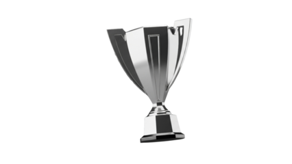 Metallic Trophy Cup Isolated