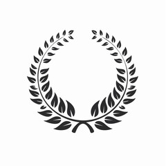 Elegant wreath illustration - Nature and achievement symbol