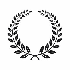 Laurel wreath symbol of victory, achievement, and honor in ancient Greece and Rome, representing success and prestige