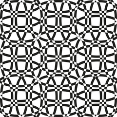 Seamless geometric pattern. Black white mosaic. Abstract decorative background. Vector tile texture.