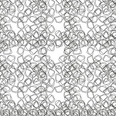 Ring circle pattern. Seamless abstract design. White geometric texture. Vector outline element.