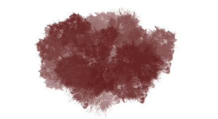 Maroon watercolor splash isolated on transparent background abstract watercolor background handdrawn watercolor stain it can be used for banner, card, and more