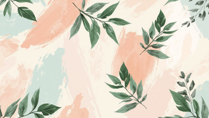 Soft brushstrokes whisper among tender greens and gentle hues, creating a calm, poetic rhythm.
This elegant pastel design blends art and nature, perfect for refined brands and delicate collections.