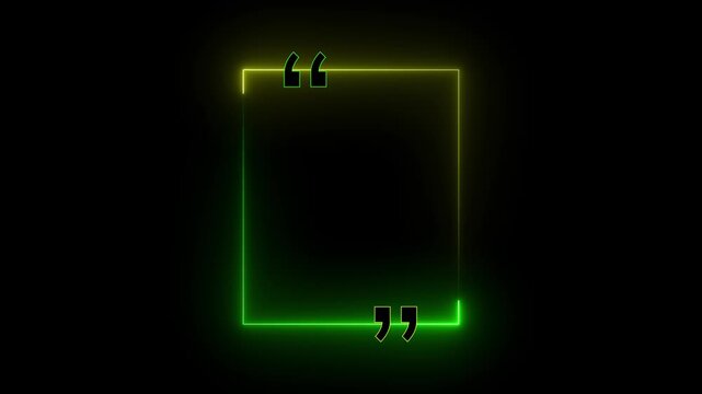 Seamless loop animation speech neon color concept on the transparent background. Empty copy space. Motion graphics of empty shape idea. 4k video animation. 4K animation video!