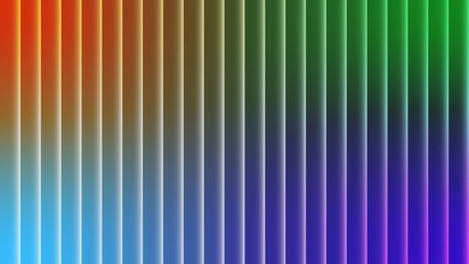 Vibrant vertical ribbed texture transitioning through a rainbow spectrum of colors from red orange yellow to green blue and purple